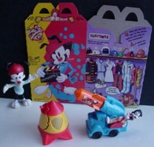 Animaniacs McDonalds Wakko Yakko Dot toy Happy Meal Box 1995 Bendems figure 1994