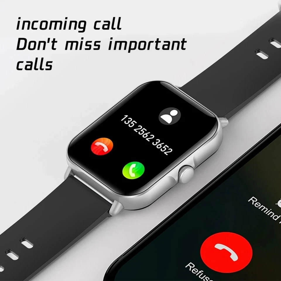 Reloj inteligente 2025 Bluetooth llamada música fitness reloj impermeable para iOS Android. Foto 4 de 4