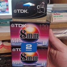 2 Pack TDK 120MP Premium 8mm 120 Minute Premium Camcorder Video Cassette New