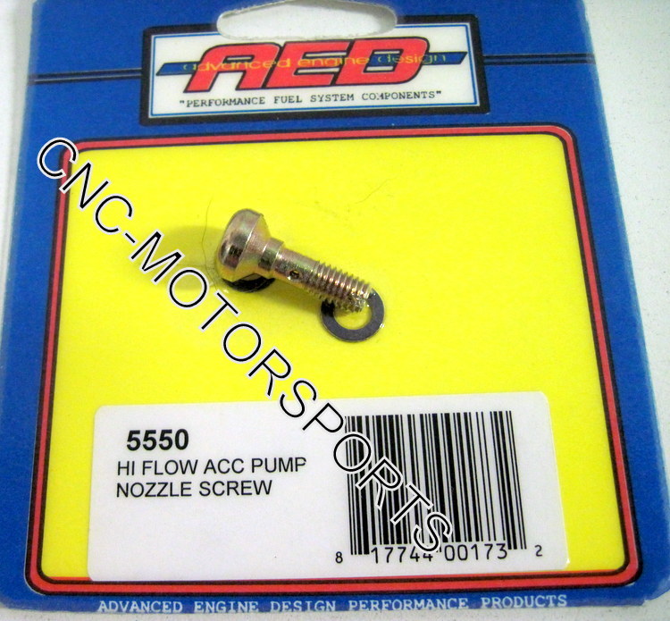 AED Performance Hi-Flow Accelerator Pump Nozzle Screw 5550 AED Performance Hi-Flow Accelerator Pump Nozzle Screw 5550
