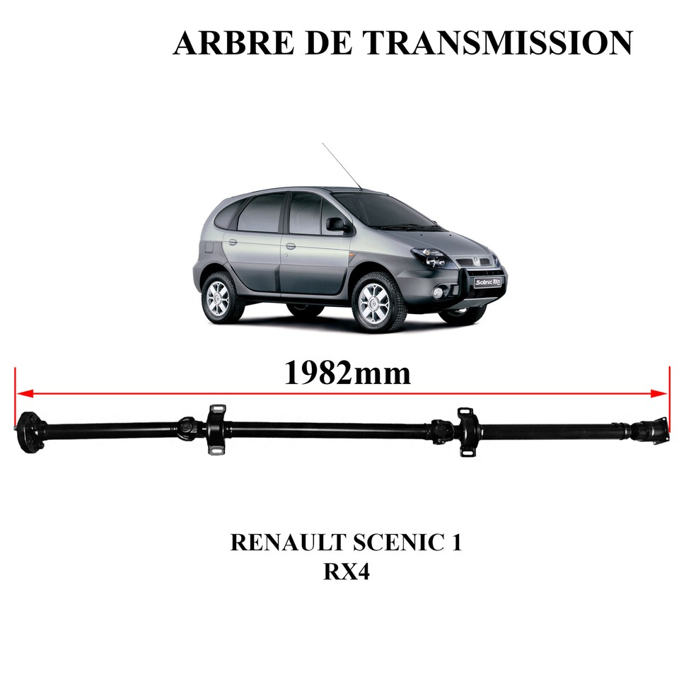 PARTSLINE Albero di trasmissione Scénic RX4 1999-2003 Nero Con paliers ...