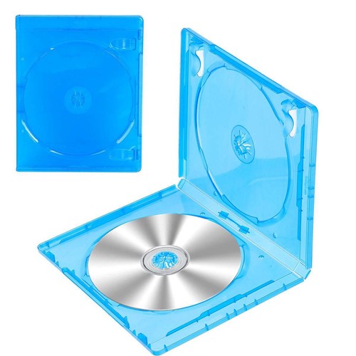 1-10Pcs Standard 12mm 2-Disc Double Blue Blu-Ray DVD CD Disc Case Movie Box Dual - Picture 2 of 14