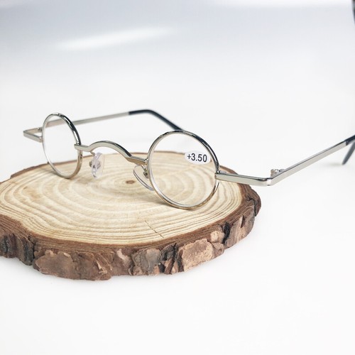 30mm Small Round Reading Glasses 1.0 1.5 2.0 2.5 3.0 3.5 Metal Readers Men Women - Picture 10 of 13
