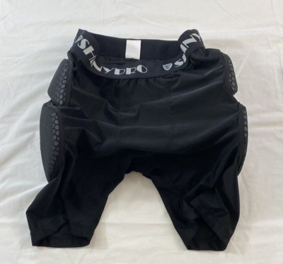 men's Shinypro protective padded shorts size medium black stretchy pull on