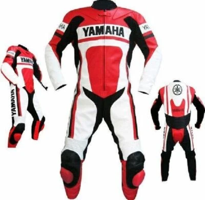 YAMAHA Combinaison de Moto en Cuir Hommes Courses Moto en Cuir Veste Pantalon 56 - Photo 1/2