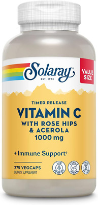 Vitamin C 1000Mg Timed Release Capsules with Rose HIPS & Acerola Bioflavonoid...