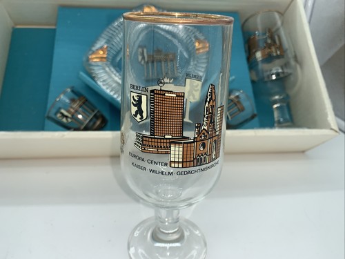 Vintage Brandenburg Tor Ashtray and Drink Set 1950s-60s 5 Pieces - Bild 3 von 7