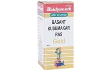 50 Tablets Baidyanath Basant Kusmakar Ras with Gold & Pearl (Swarna Moti Yukta)