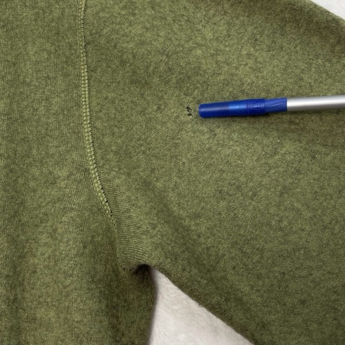 Icelandic Design Full Zip Boiled Wool Sweater Jacket L Beaded Circles Green READ - Picture 15 of 15