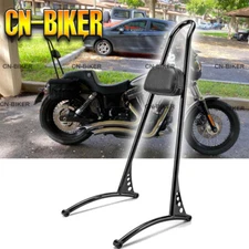 Passenger 24" Tall Sissy Bar Pad Backrest For 2006-2017 Harley Dyna Street Bob
