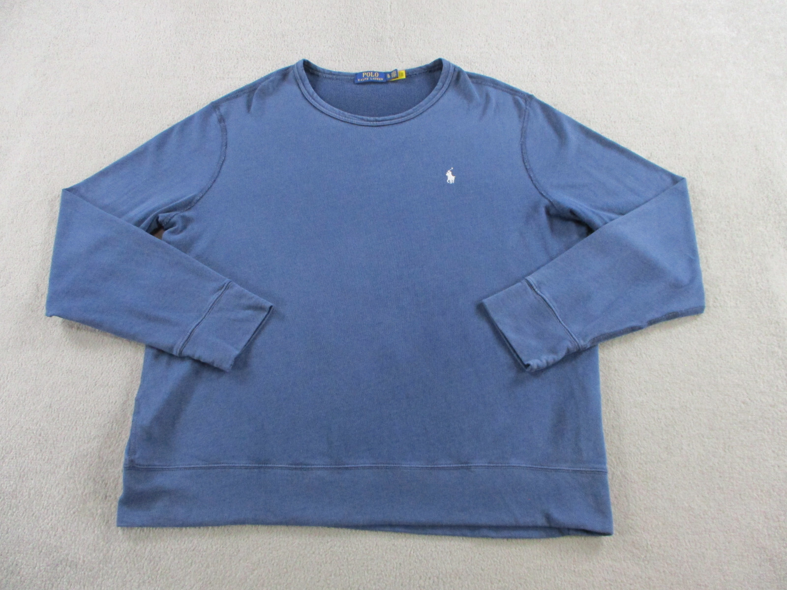 Ralph Lauren Polo Felpa Uomo Extra Large Blu Girocollo Cotone Maglione Pony