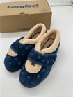 Pantuflas para mujer Cosyfeet ajustadas anchas 6E ancho marino floral Reino Unido talla 3 espaciosas
