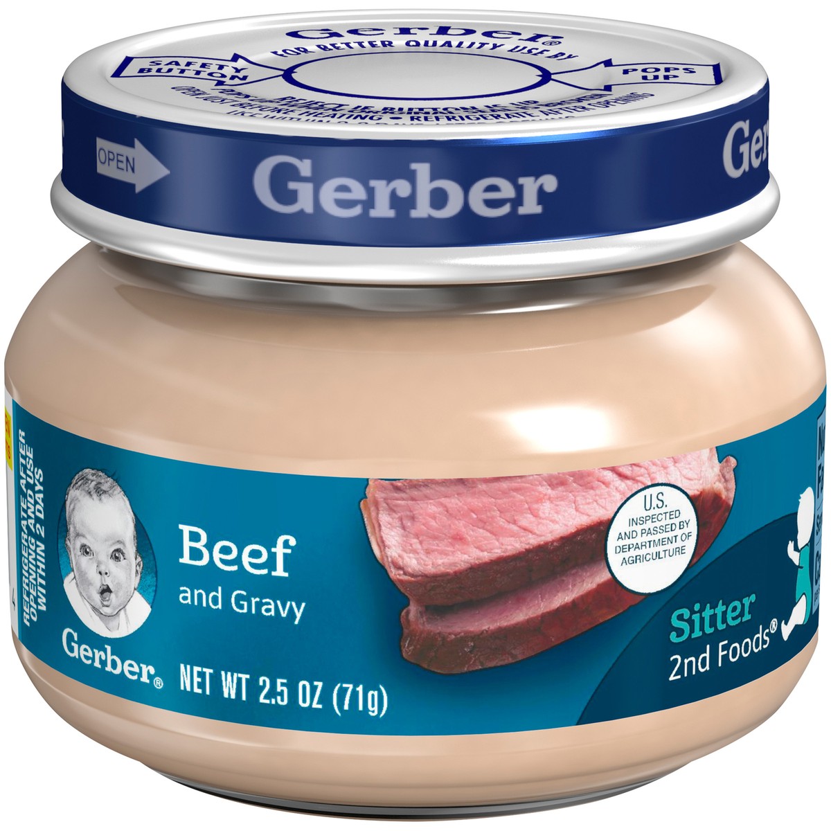 Gerber 2nd Foods Baby Food Jars Beef and Gravy Non GMO – Oz