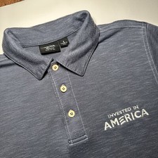 Men’s Small Blueish Gray Whirlpool Polo Invested In America Made In USA