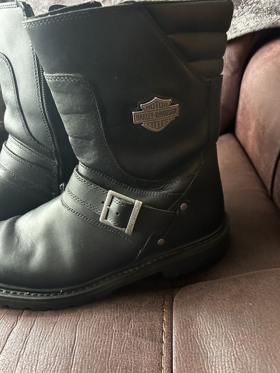 Harley-Davidson ハーレー バイカーブーツ ライディング 26.5 Harley-Davidson Men's Booker Riding Boot Black - D95194, Black