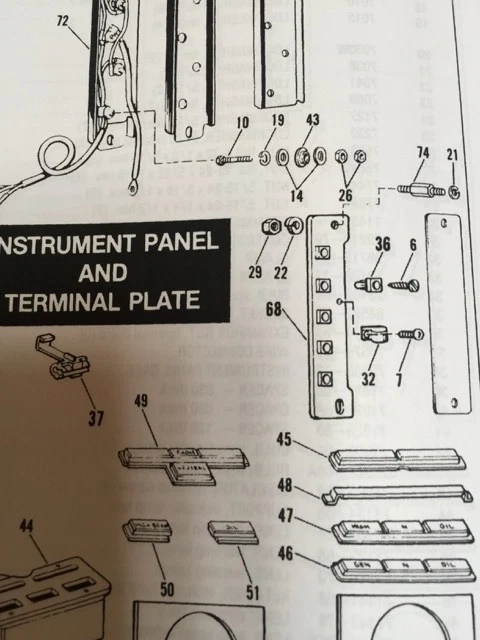 Cabezal de pala placa terminal cableado trasero Harley 72300-70 Electra-Glide FL FX 70-77 Foto 3 de 3