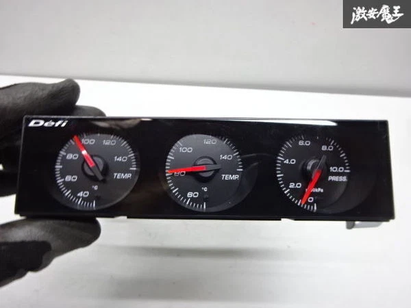 DEFI Din Gauge Triple Meter DF14403 Thermometer x 2 Pressure gauge x 1