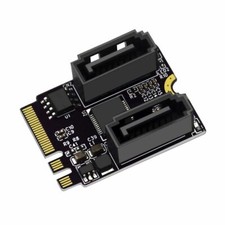 CY NGFF Key A E PCI Express to SATA 3.0 Dual Ports Adapter Converter Card JMB582