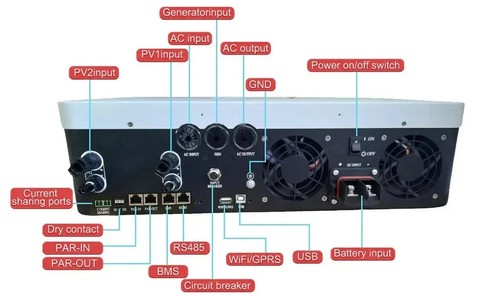 Growatt SPF 6000ES Plus 1 Phase 2 MPPT Off-Grid Solar Inverter+Wifi Module - Picture 3 of 7