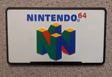 1996 Nintendo 64 Double Sided Store Display Logo Plastic 