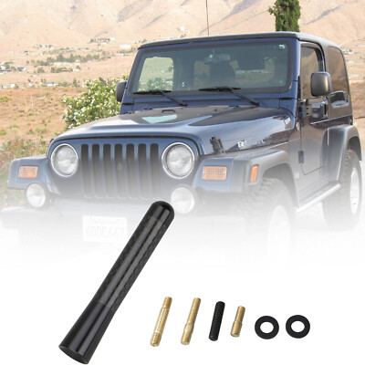 For Jeep Wrangler TJ JK JL JKU Rubicon Sahara 3'' Antenna Aerial Stubby Bee Sting