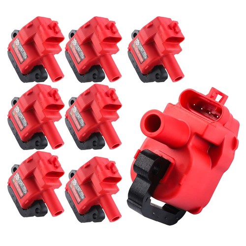 8 Pack Ignition Coil & Spark Plug Wire For GMC Sierra 2500 HD Savana 3500 8.1L - Picture 2 of 15