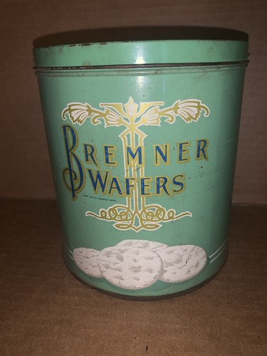 Vintage Bremner Wafers 11oz Empty Metal Advertising Can