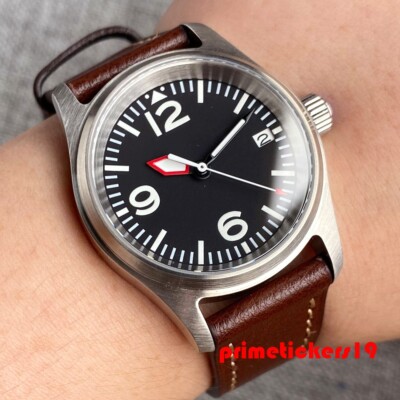 36mm Pilot NH35 Automatic Steel Watch for Men Lady Sapphire Luminous 20atm Date