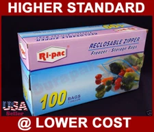 100~ 13x16" Zip Reclosable Self Lock Freezer Storage 2 Gallon Bags Food Nuts Bag