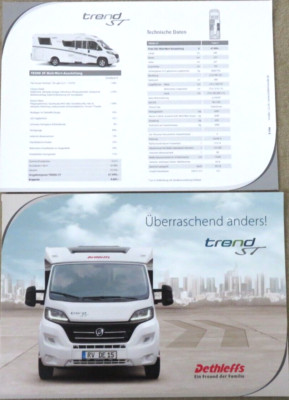 Dethleffs Trend ST Motorhome Brochure Brochure, 6 Pages + Price Sheet