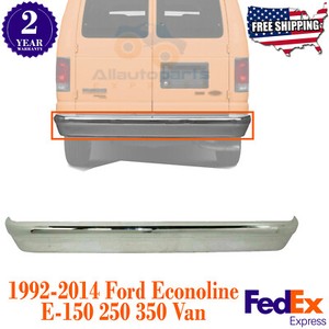Rear Bumper Face Bar Chrome For 1992 14 Ford Econoline E 150 250 350 Van Ebay
