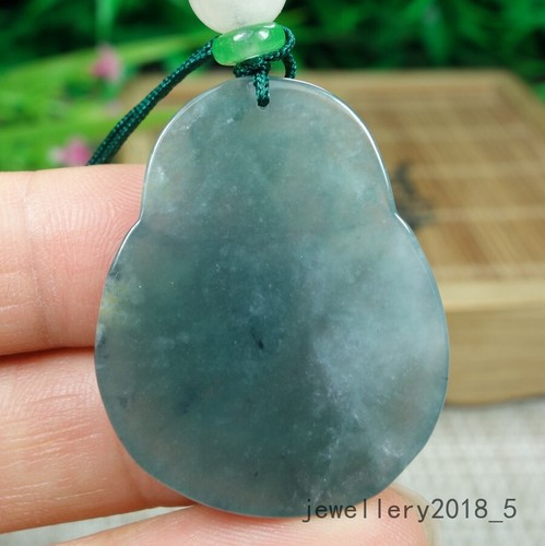 Certified Icy Green Burma 100% Natural A jadeite Jade Pendant~Cai Shen 财神爷 - Picture 16 of 19
