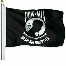 POW-MIA Black Flag You are Not Forgotten Prisoner of War 3x5ft