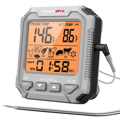 TempPro TP716 Digital Thermometer Oven Safe Backlit Display Precise Cooking BBQ