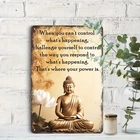 Vintage Buddhist Weather Resistant Tin Metal Signs Home Décor 8x12