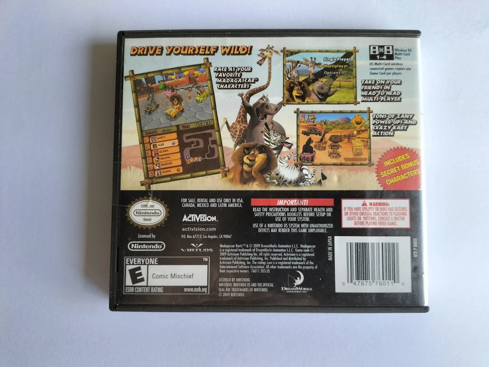 Madagascar Kartz DS Game | Tested & Working| Good Condition - Image 2 of 3