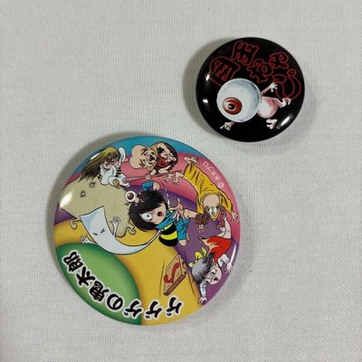 GeGeGe no Kitaro Can Badge Medama Oyaji & Kitaro