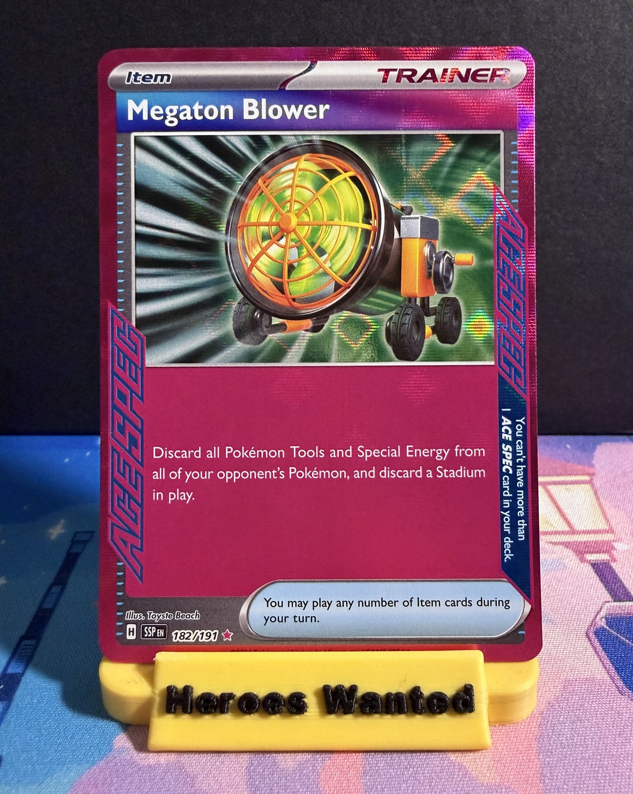 Megaton Blower ACE SPEC Rare SV08: Surging Sparks 182/191 LP