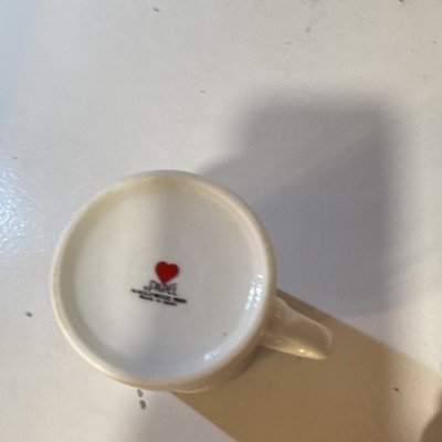 Nice & Easy Ceramic Coffee Mug Kiss Me I'm Nice & Easy Heart Design White Red