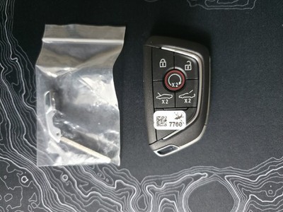 New OEM 2020 2027 Corvette C8 6-Button Smart Key Fob Remote (plus key blade)