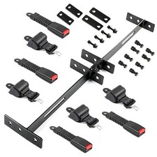 Golf Cart Seat Belt Kit 4 Sets Retractable with Brackets Stainless Steel