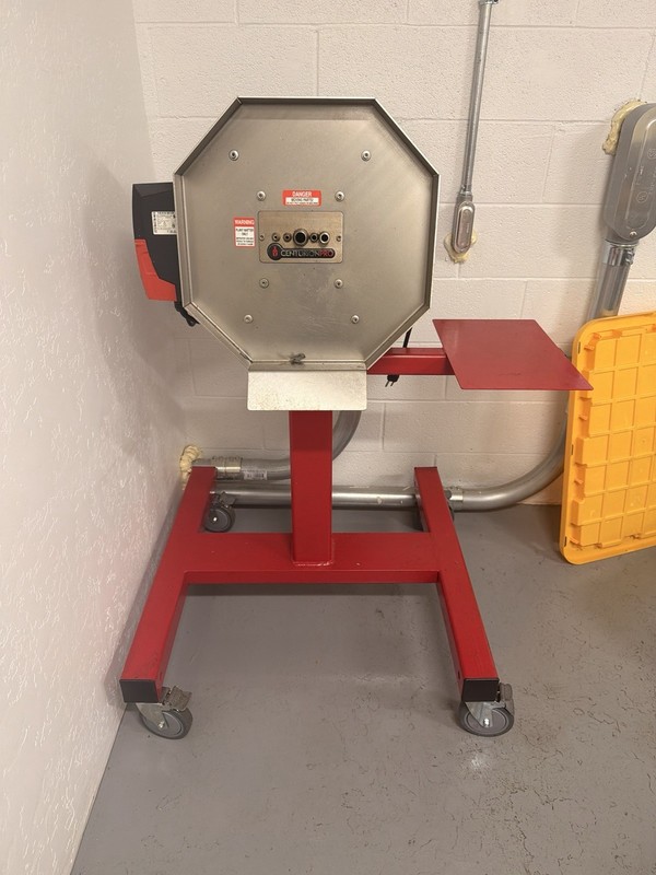 CenturionPro HP1 Leaf Trimmer Bucking Machine w/ Wheeled Stand Silver/Red