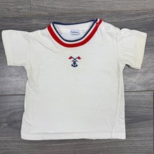 Vintage Kendale Baby Tee 70s Nautical Anchor USA Made RWB Patriotic 6β12M
