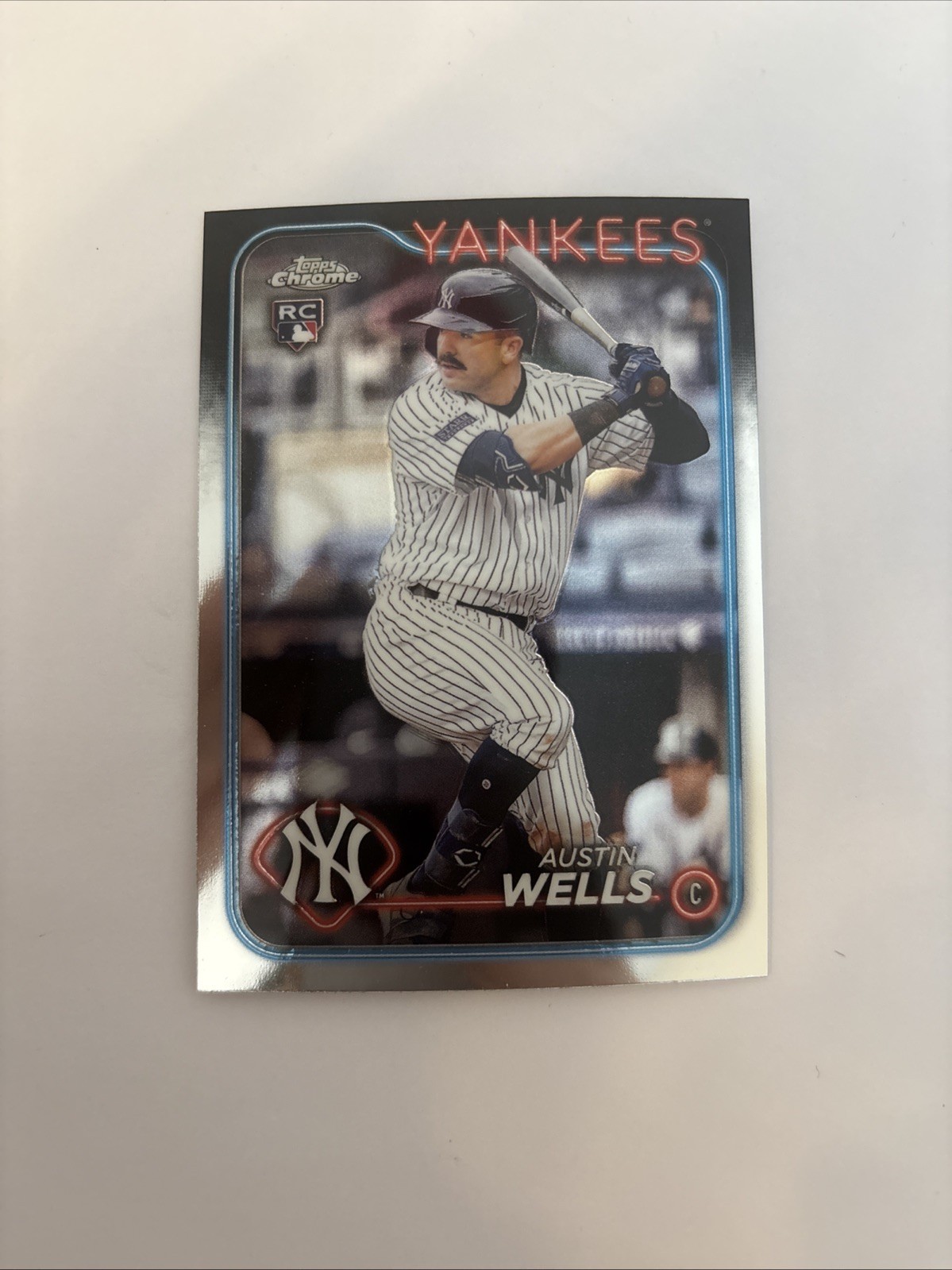 2024 Topps Chrome Austin Wells Rookie REFRACTOR #281 New York Yankees