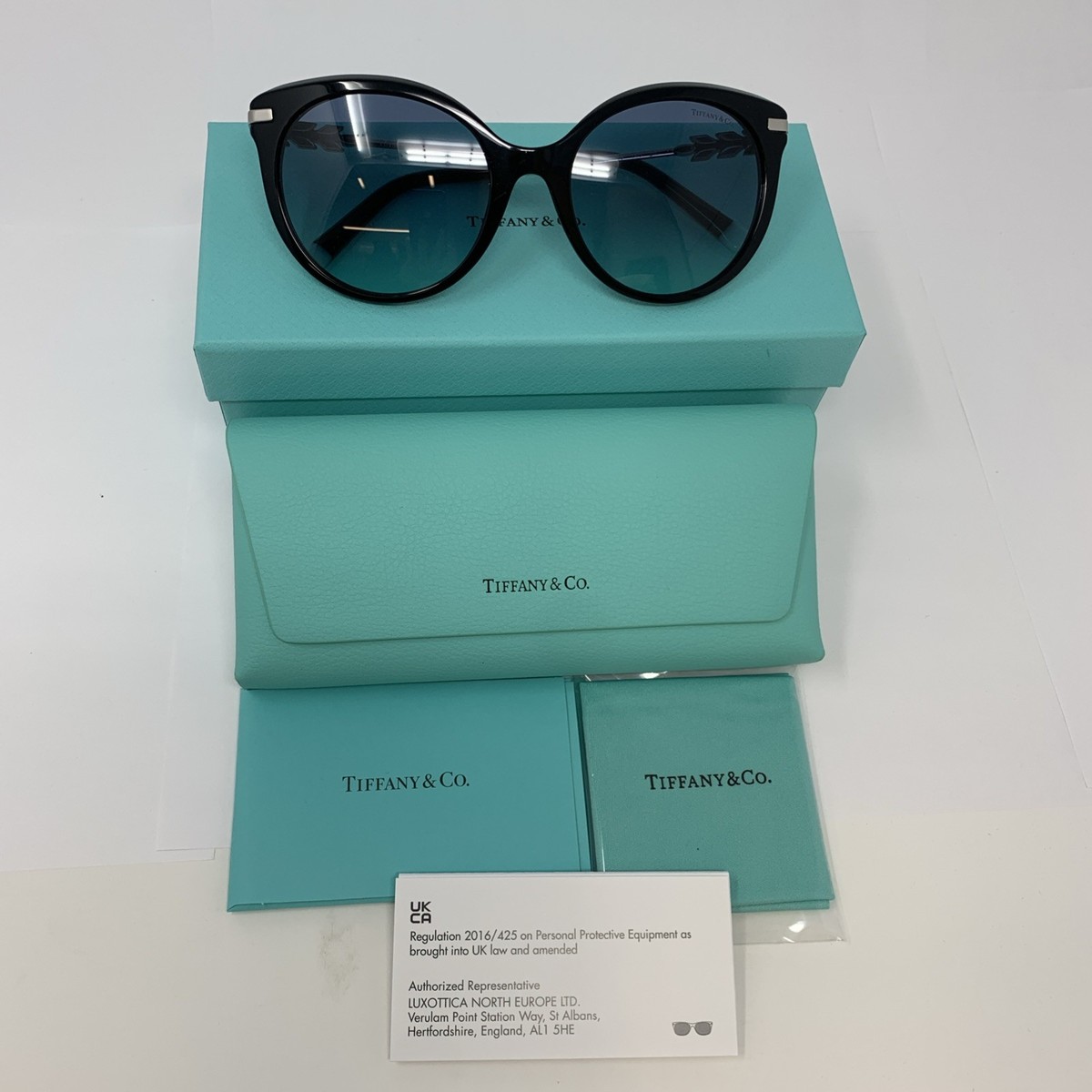 Tiffany & Co. TF4189B 8001/9S Cat Eye Black Womens Sunglasses 55mm