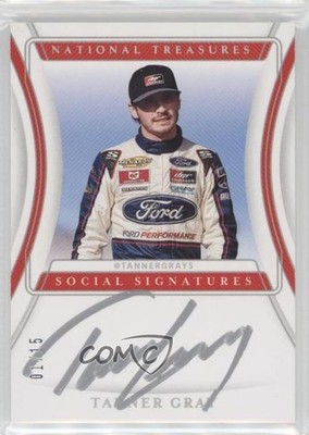 2020 National Treasures Social Signatures Holo Silver 1/15 Tanner Gray Auto kn8