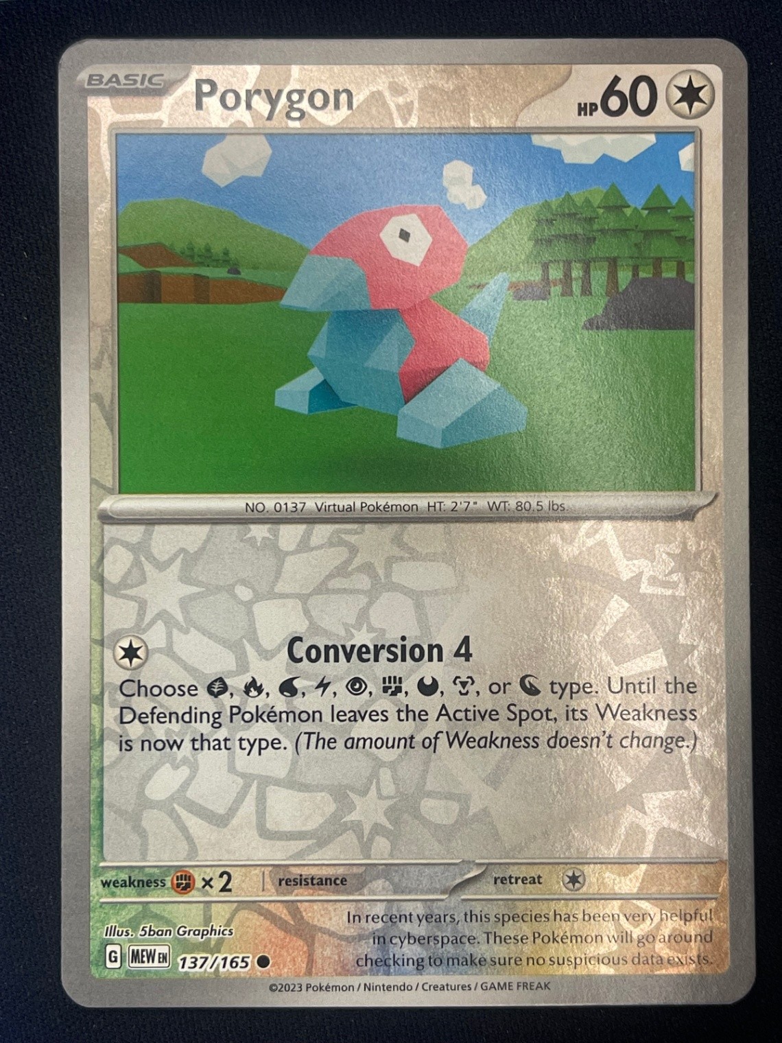 Pokemon Porygon Common SV: Scarlet & Violet 151 137/165 NM