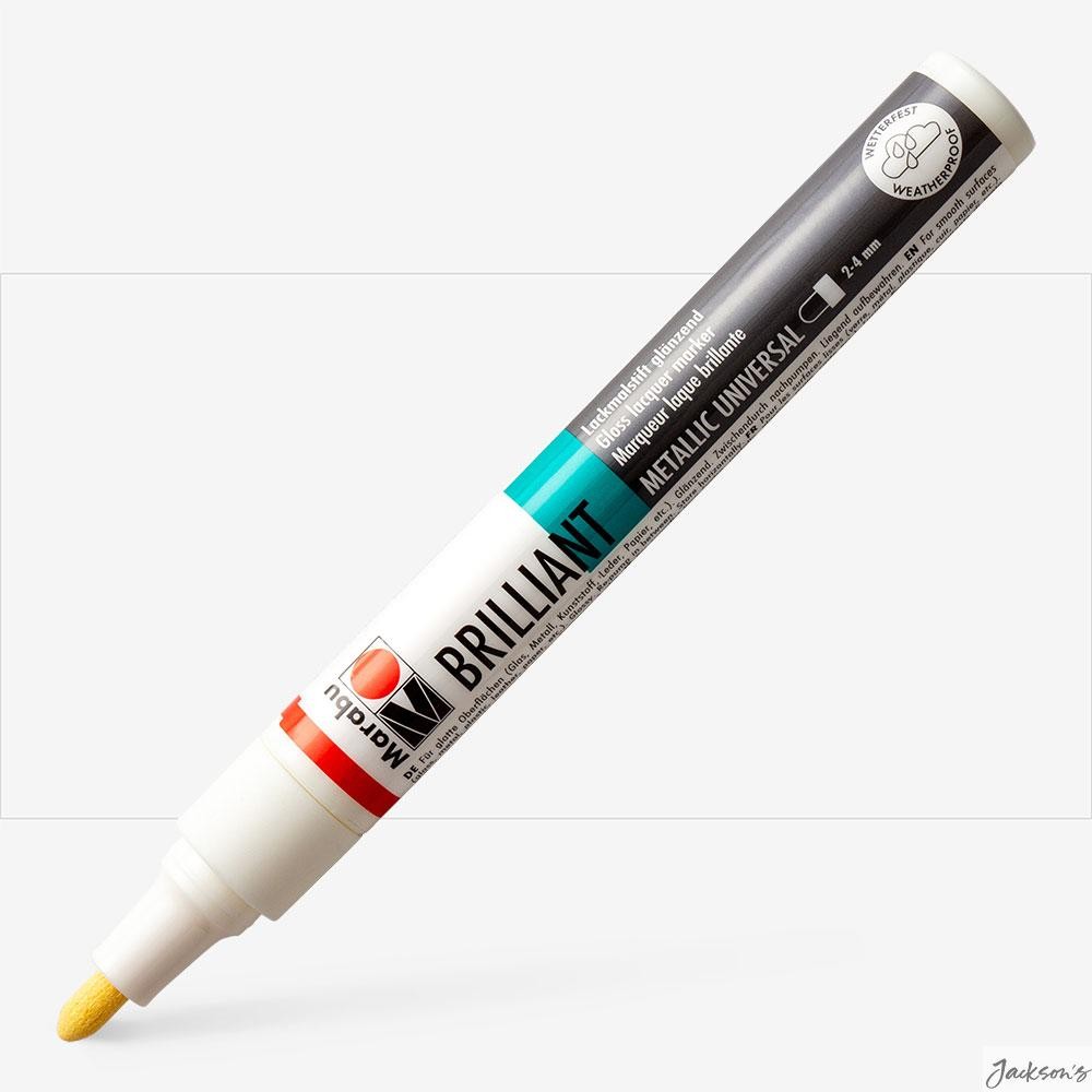 Marabu Brilliant Painter Paint Marker Organic Solvent 2-4mm White Decorating