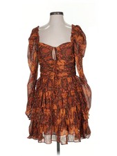 Ulla Johnson Women Orange Cocktail Dress 4
