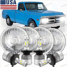 Ip67 5.75 5-34 Round Led Headlights For Gmc C15c1500 1961-1972 Pickup C2500